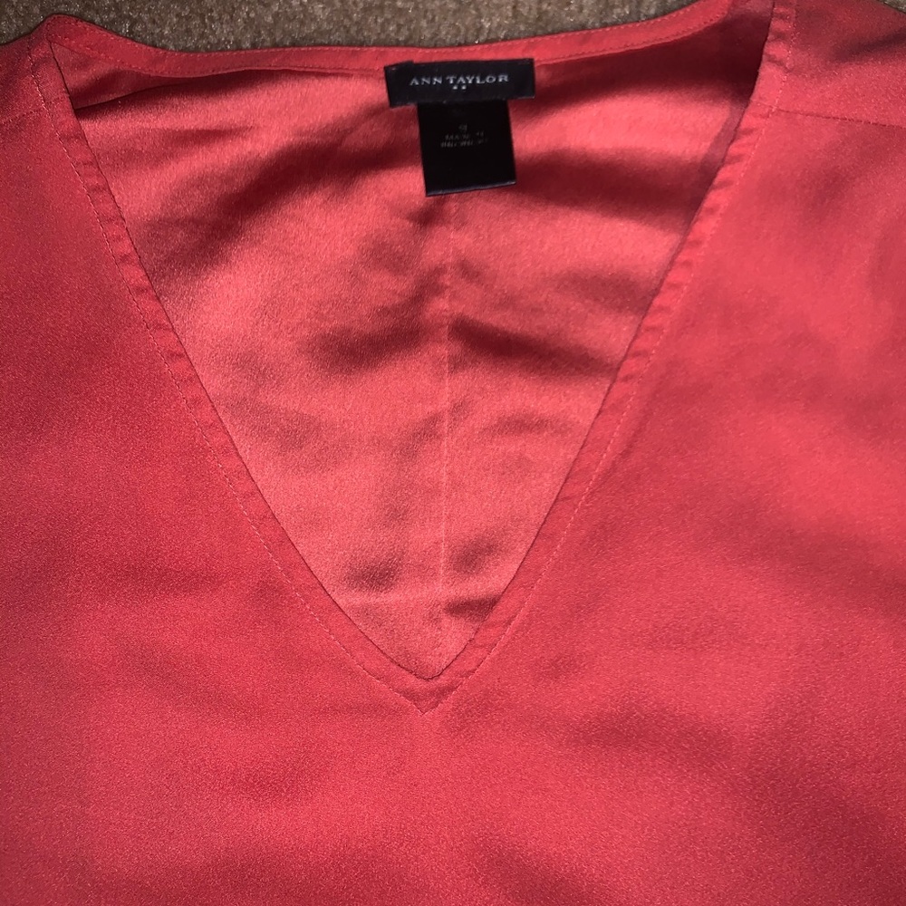 Orange Silky Blouse